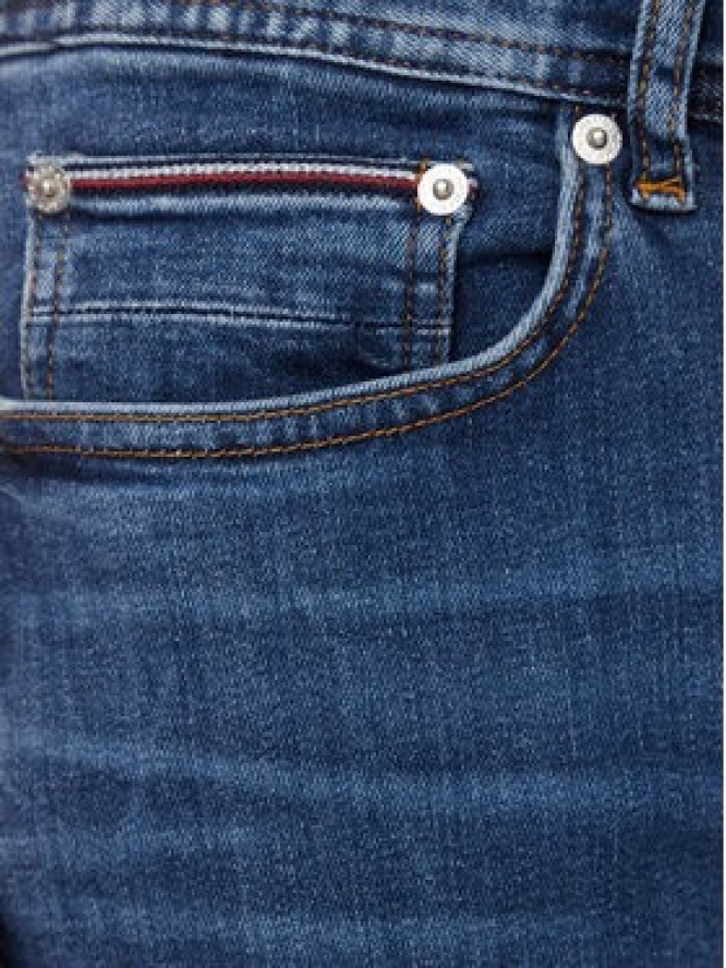 Tommy Hilfiger Jeansy Bleecker MW0MW18279 Granatowy Slim Fit