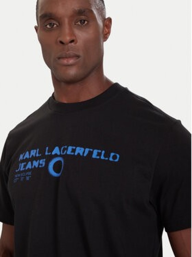 Karl Lagerfeld Jeans T-Shirt A4M17022 Czarny Regular Fit
