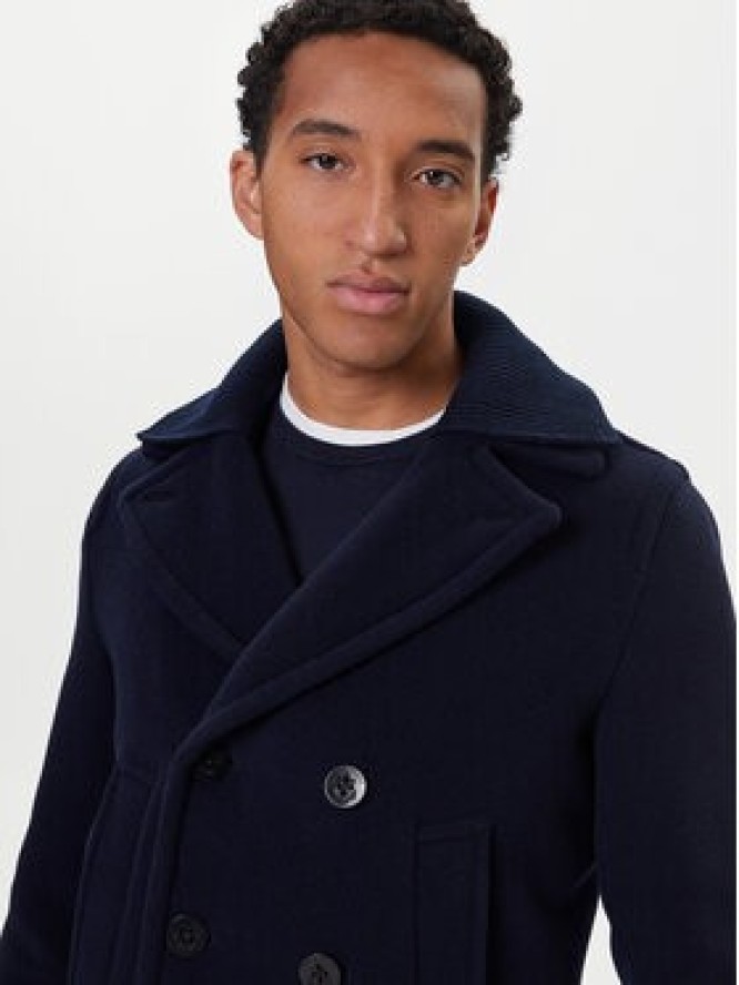 Paul&Shark Płaszcz wełniany 15312361 Granatowy Regular Fit