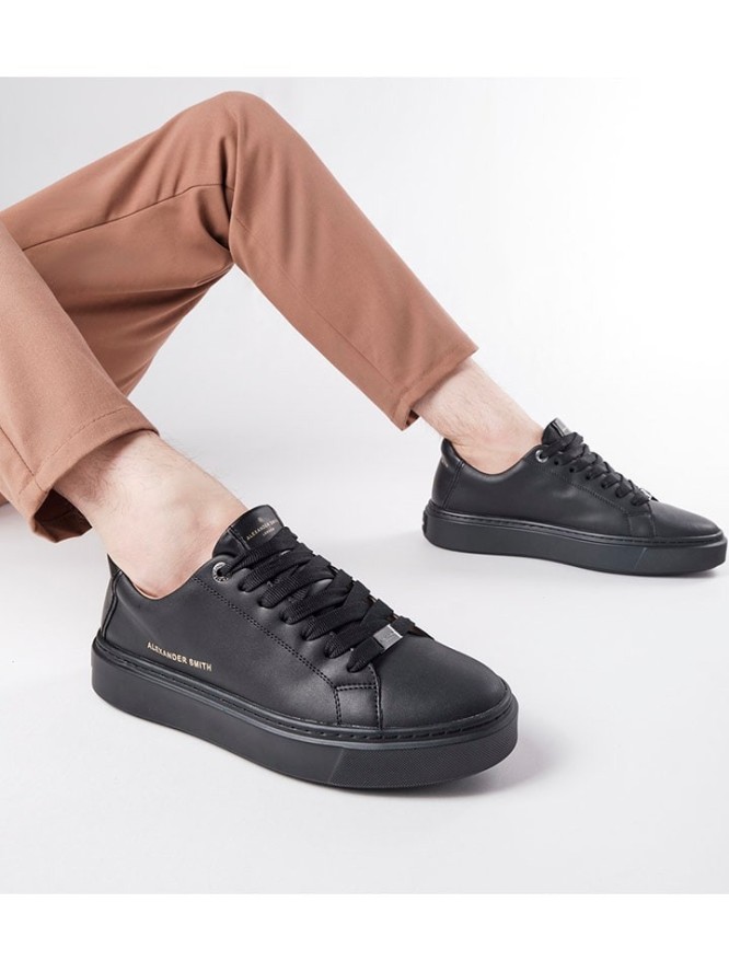 ALEXANDER SMITH Skórzane sneakersy w kolorze czarnym rozmiar: 40