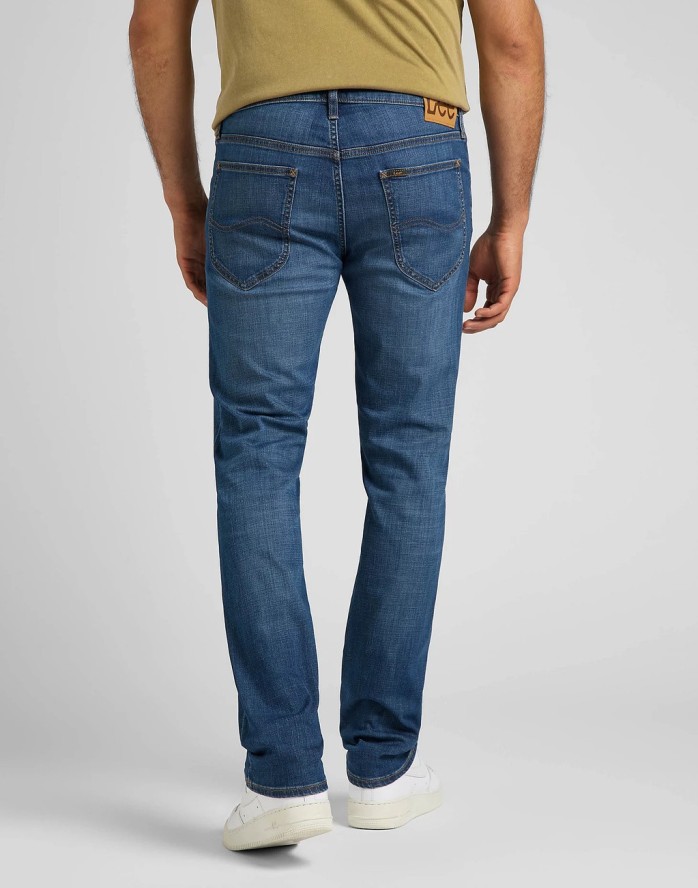 LEE DAREN ZIP FLY MĘSKIE SPODNIE JEANSOWE BLUE IRIS L707NLFF 112322223