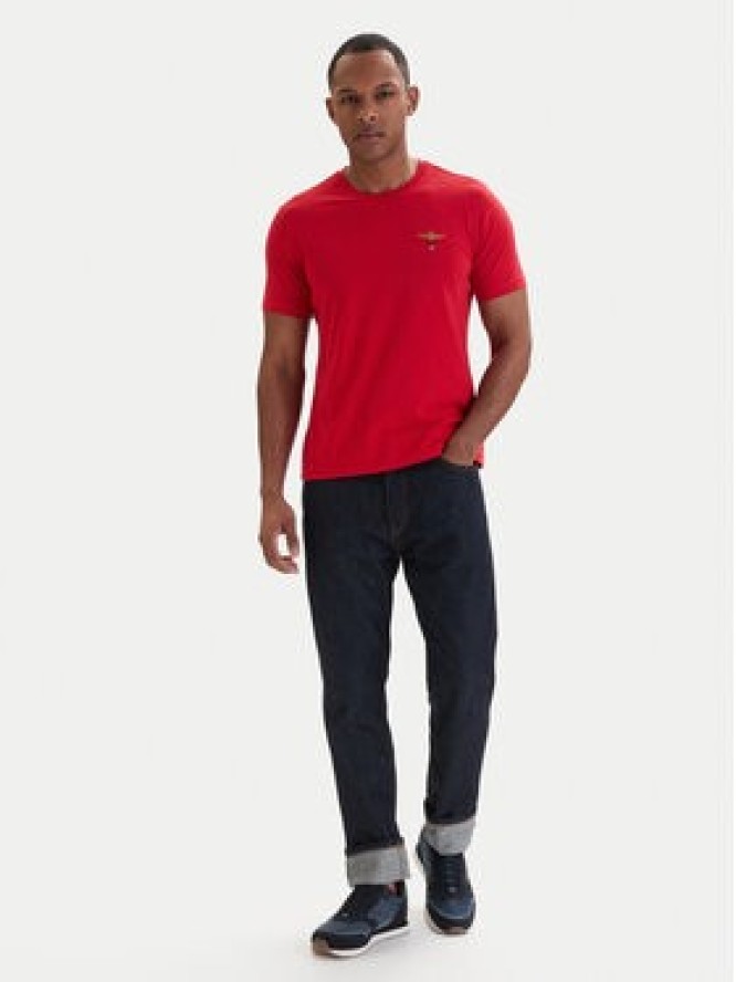 Aeronautica Militare T-Shirt 261TS1580UJ00372 Czerwony Regular Fit