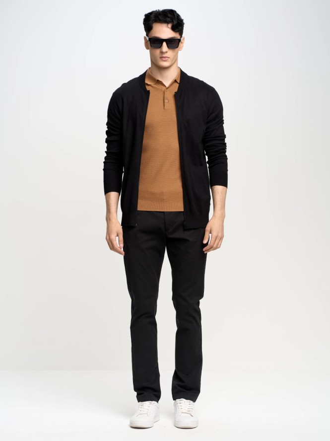 Spodnie męskie chinosy czarne Erhat 907