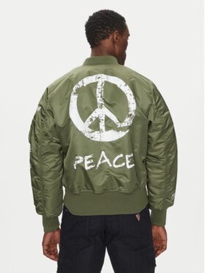 Alpha Industries Kurtka bomber MA-1 Peace 156136 Zielony Regular Fit