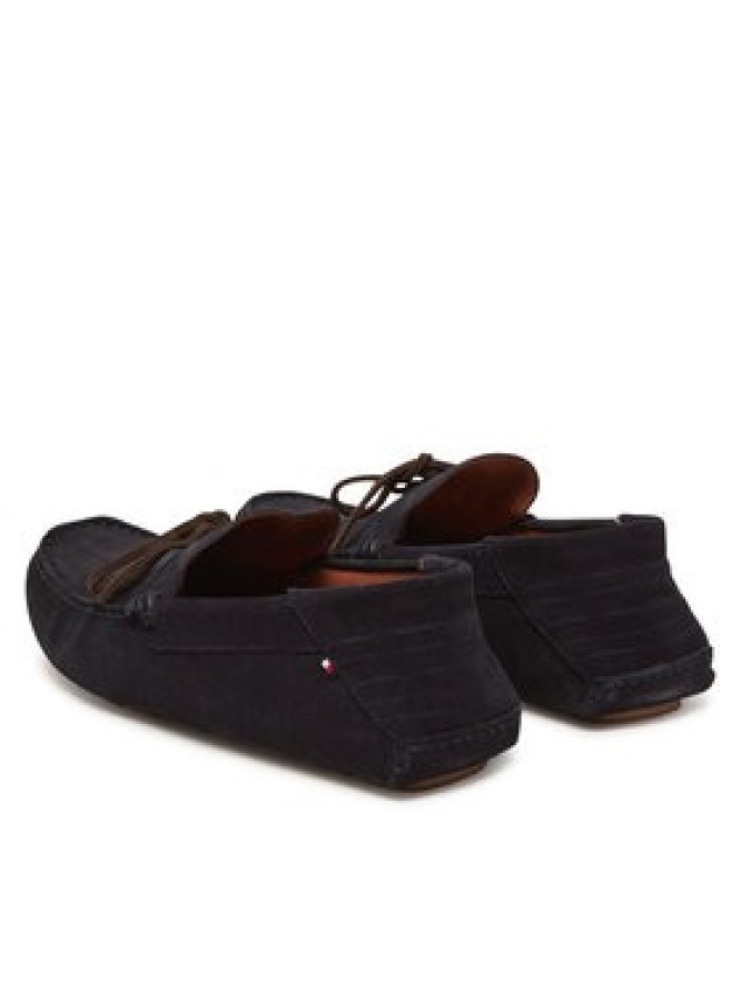 Tommy Hilfiger Mokasyny Hilfiger Folded Suede Driver FM0FM05385 Granatowy