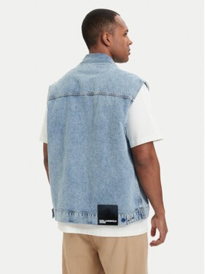 Karl Lagerfeld Jeans Kamizelka B2M14024 Niebieski jasny Regular Fit