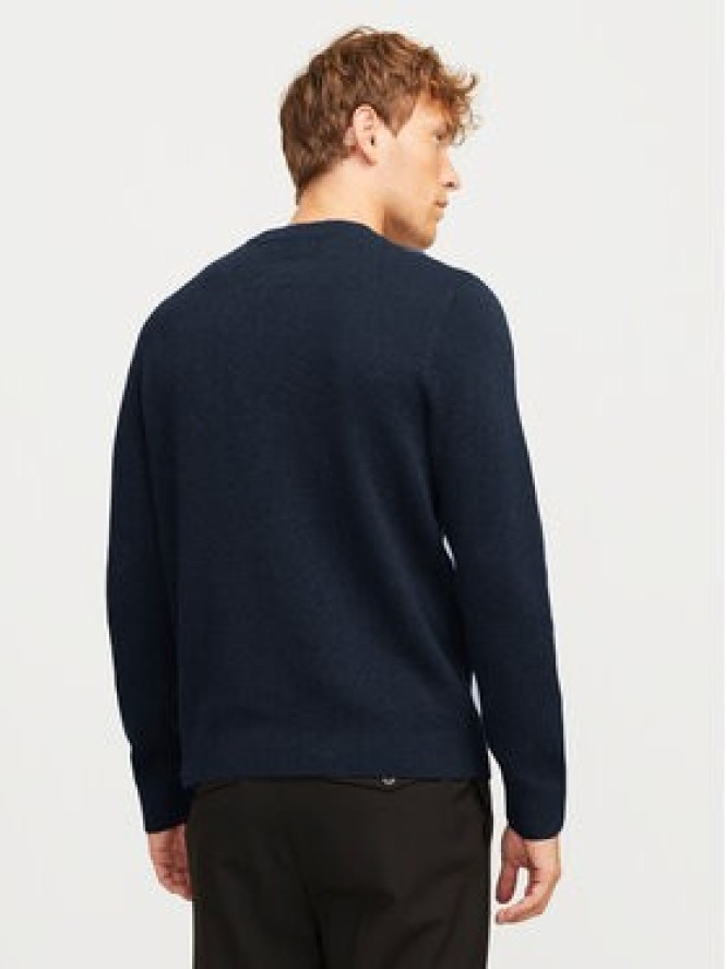 Jack & Jones Sweter Milano 12259666 Granatowy Relaxed Fit