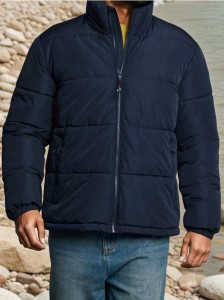 Kurtka puffer - granatowy