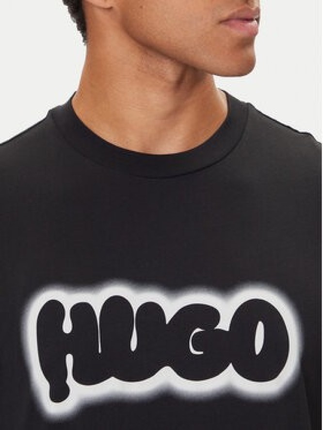 HUGO T-Shirt Nulibax 50549155 Czarny Regular Fit