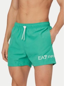 EA7 Emporio Armani Szorty kąpielowe 7M002000 AF13049 M7184 Zielony Regular Fit