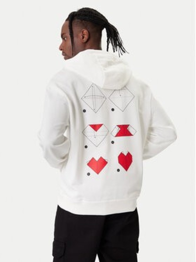 HUGO Bluza Dalentinos 50554025 Biały Relaxed Fit