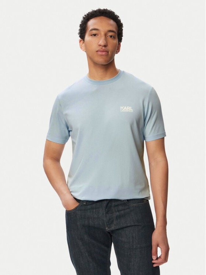 KARL LAGERFELD T-Shirt 755781 563235 Niebieski jasny Regular Fit