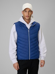 4F Bezrękawnik z wypełnieniem syntetycznym męski - granatowy S