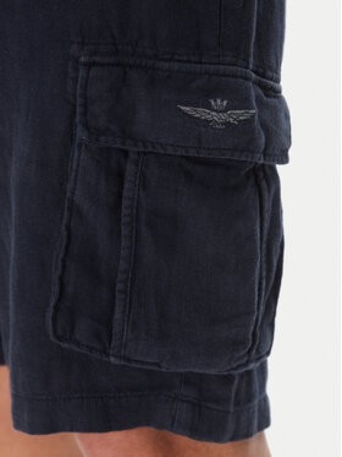 Aeronautica Militare Szorty materiałowe 251BE254CT3508 Granatowy Regular Fit