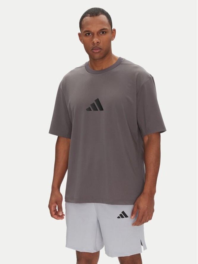 adidas T-Shirt Z.N.E. JC5483 Szary Loose Fit