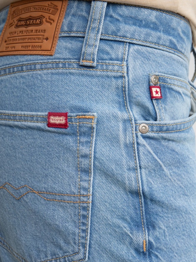Jeansy męskie z prostą nogawką jasnoniebieskie Toros 171