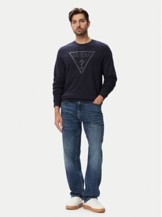 Guess Bluza M6YQ37 K4103 Granatowy Slim Fit