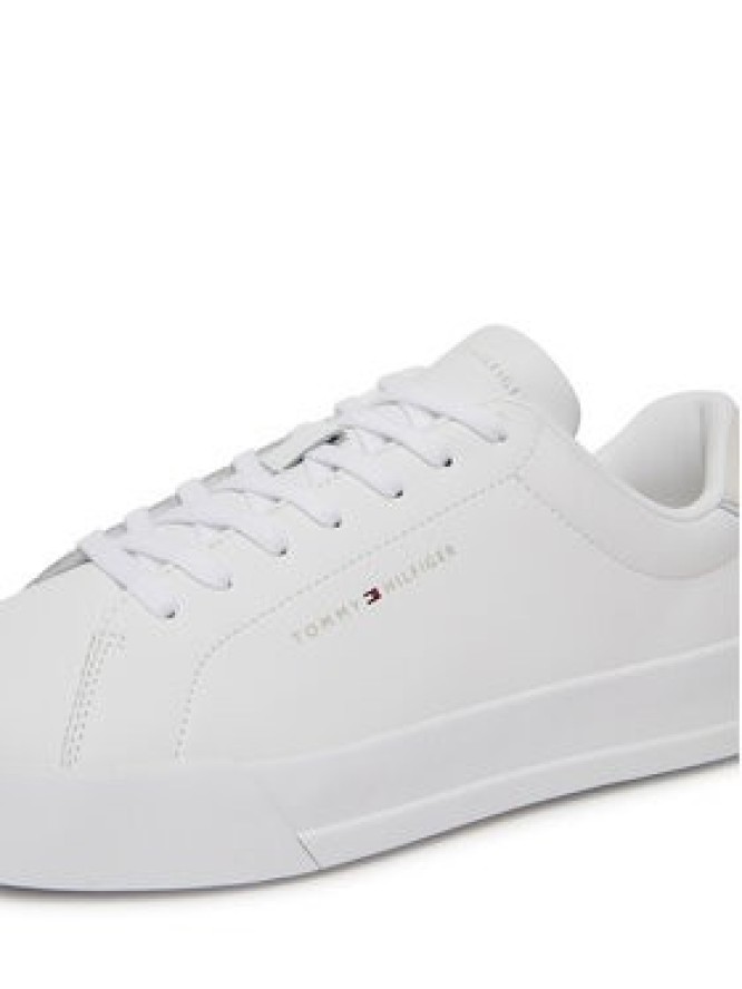 Tommy Hilfiger Sneakersy Th Court Lth Detail Ess FM0FM05367 Biały