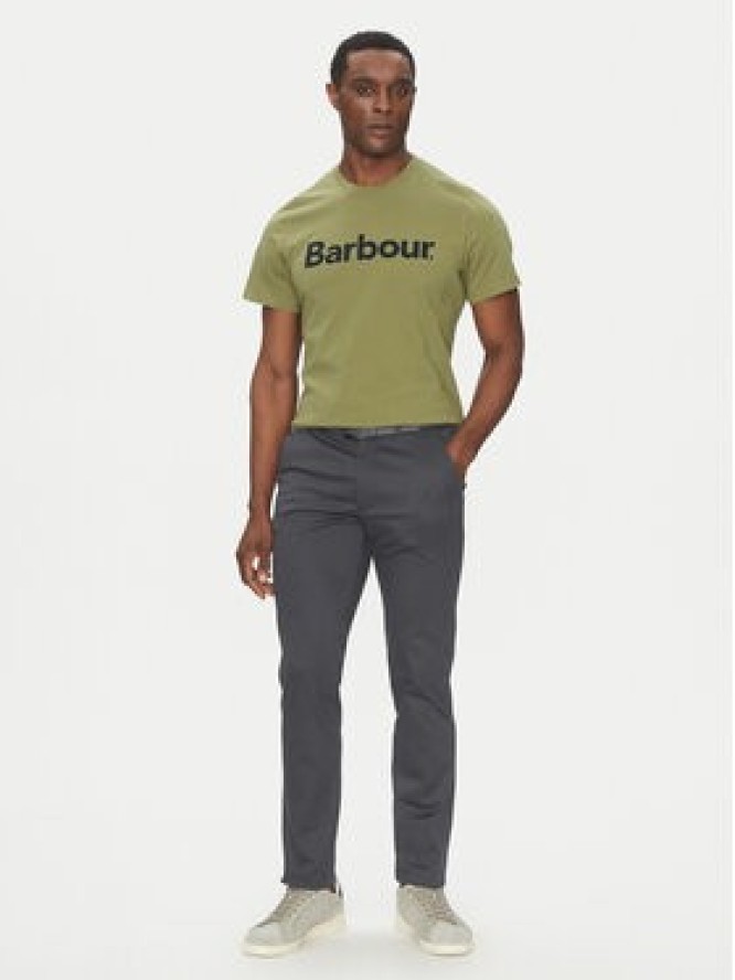 Barbour T-Shirt Logo MTS0531OL39 Zielony Tailored Fit
