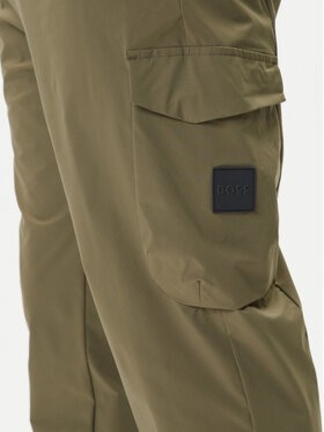 BOSS Spodnie materiałowe T_Urbanex-Cargolight 50508339 Zielony Tapered Fit