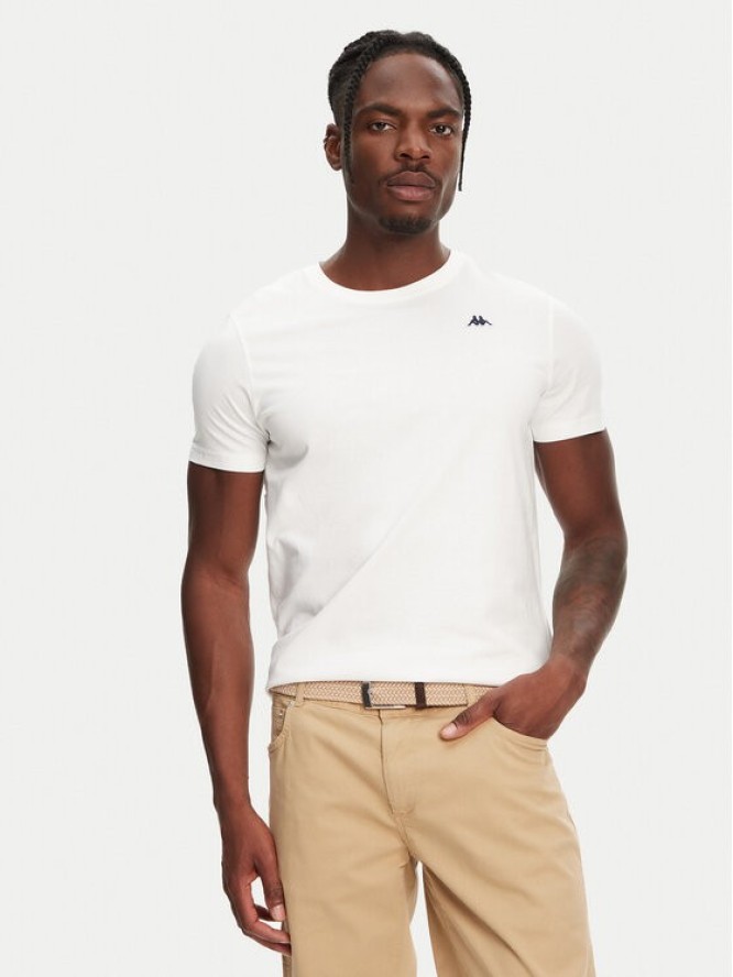 Robe di Kappa T-Shirt Luc 611187W Biały Regular Fit