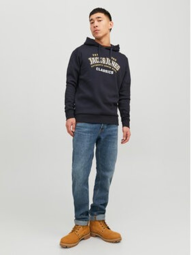 Jack & Jones Bluza Logo 12233597 Granatowy Standard Fit