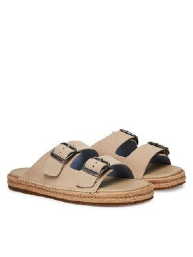 Tommy Hilfiger Espadryle Flex Jutte Hilfiger Suede Sandal FM0FM05503 Beżowy