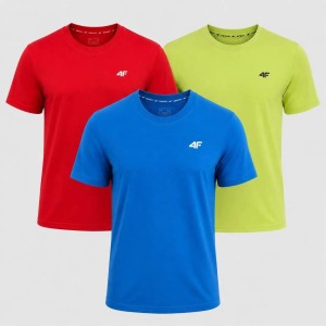 KOMPLET KOSZULEK MĘSKICH 4F 3PAK ZESTAW NA CO DZIEŃ T-SHIRT SPORTOWY