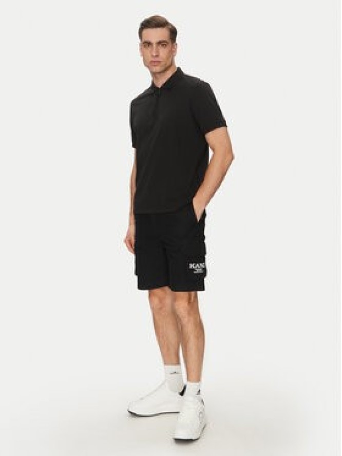 Karl Kani Szorty materiałowe Retro Washed 6012261 Czarny Regular Fit