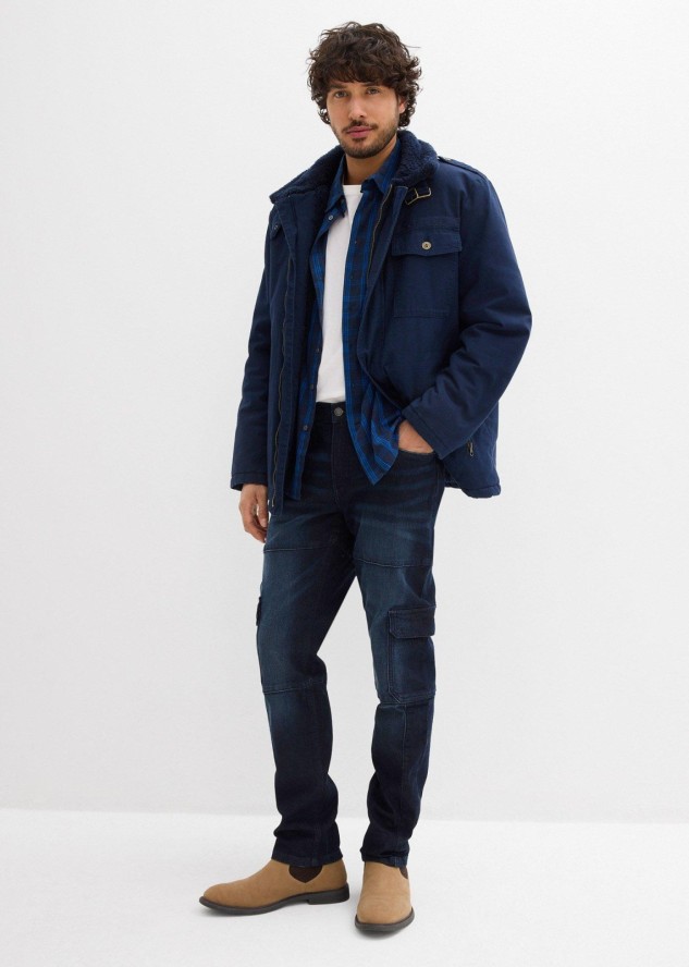 Dżinsy bojówki ze stretchem Slim Fit Straight