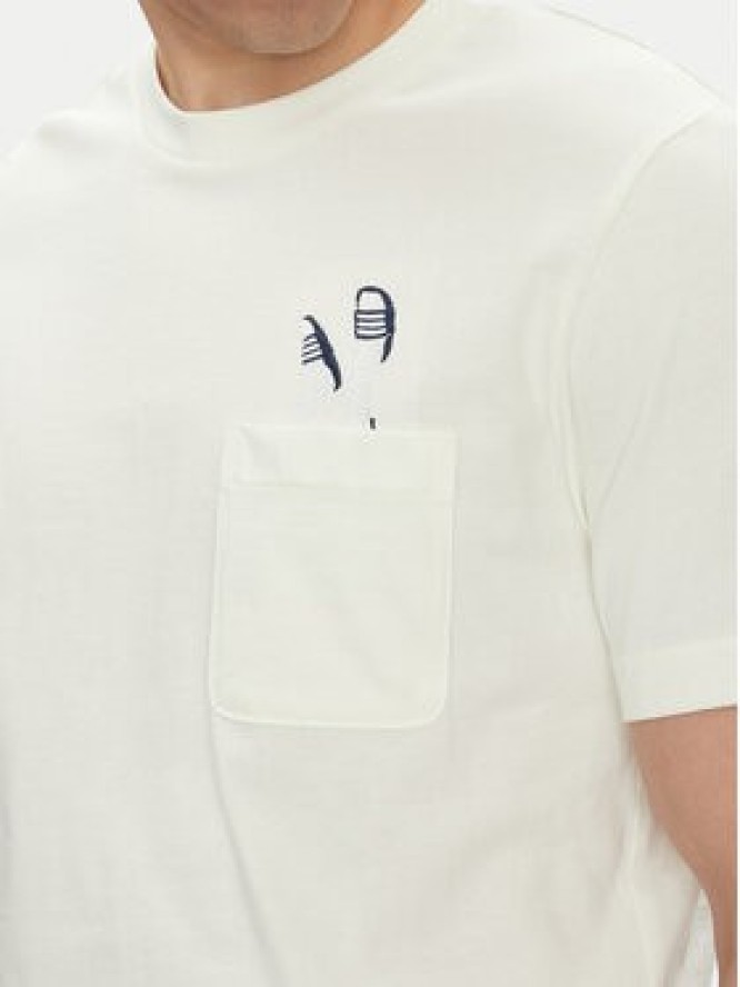 adidas T-Shirt Lounge Slides Graphic Pocket JM0374 Biały Regular Fit