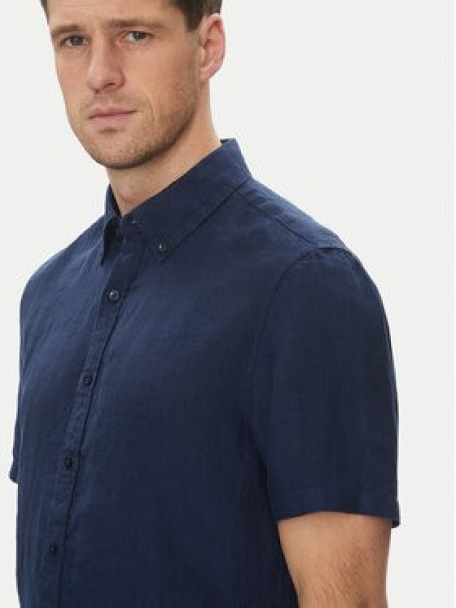 Michael Kors Koszula CS1400I4YT Granatowy Slim Fit