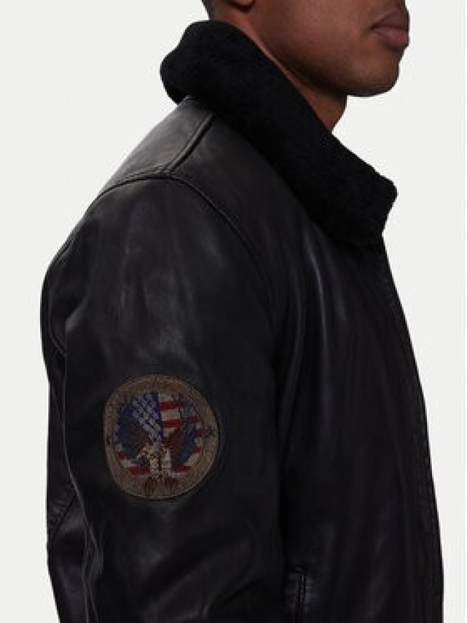 Milestone Kurtka skórzana Tom 531041 21070 Czarny Regular Fit