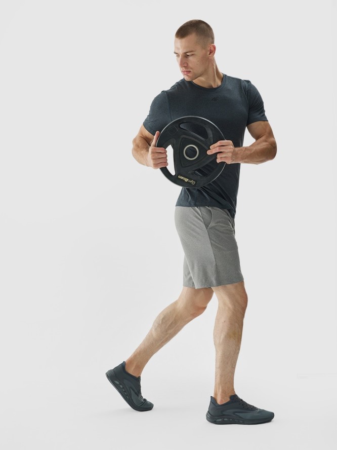 4F Spodenki treningowe regular szybkoschnące męskie - szare S