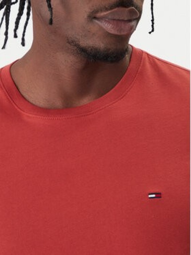 Tommy Jeans T-Shirt DM0DM04411 Czerwony Slim Fit