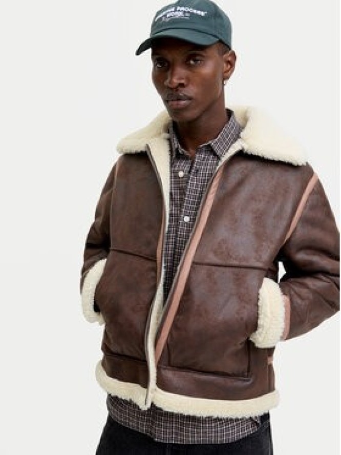 Jack & Jones Kurtka z imitacji skóry Liverpool 12282948 Brązowy Regular Fit