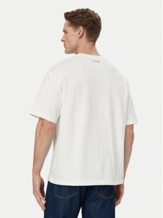 Calvin Klein Jeans T-Shirt LV04RE827G Biały Regular Fit