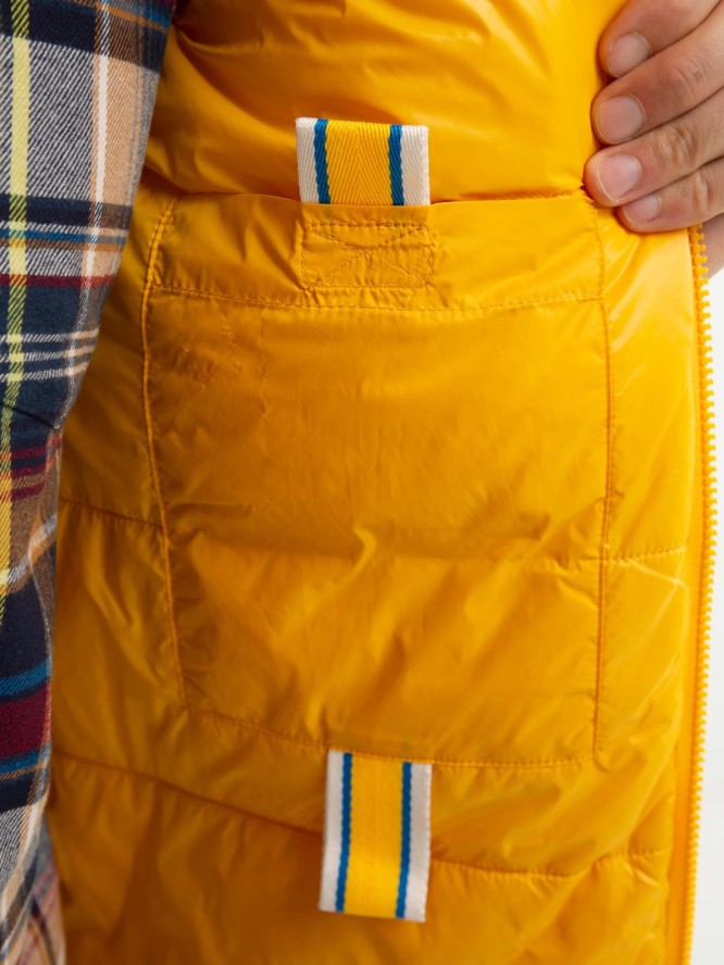 Kurtka męska z wypełnieniem żółta Jazlynn 201