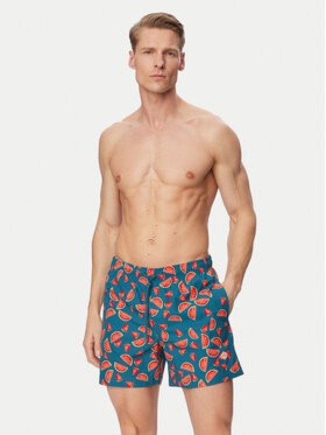 Jack & Jones Szorty kąpielowe Maui Vibes 12291426 Niebieski Regular Fit