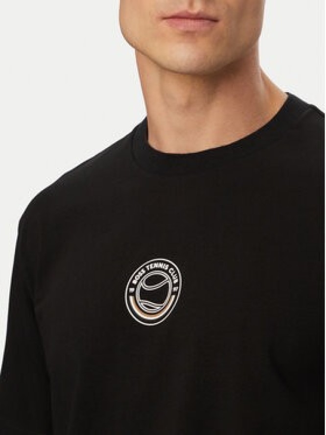 BOSS T-Shirt Open 50560293 Czarny Relaxed Fit
