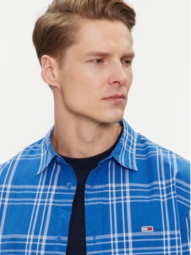 Tommy Jeans Koszula Poplin DM0DM18968 Niebieski Regular Fit
