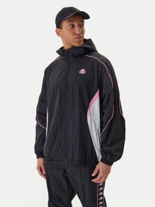 Kappa Wiatrówka Banda Silas 37222WW Czarny Comfort Fit