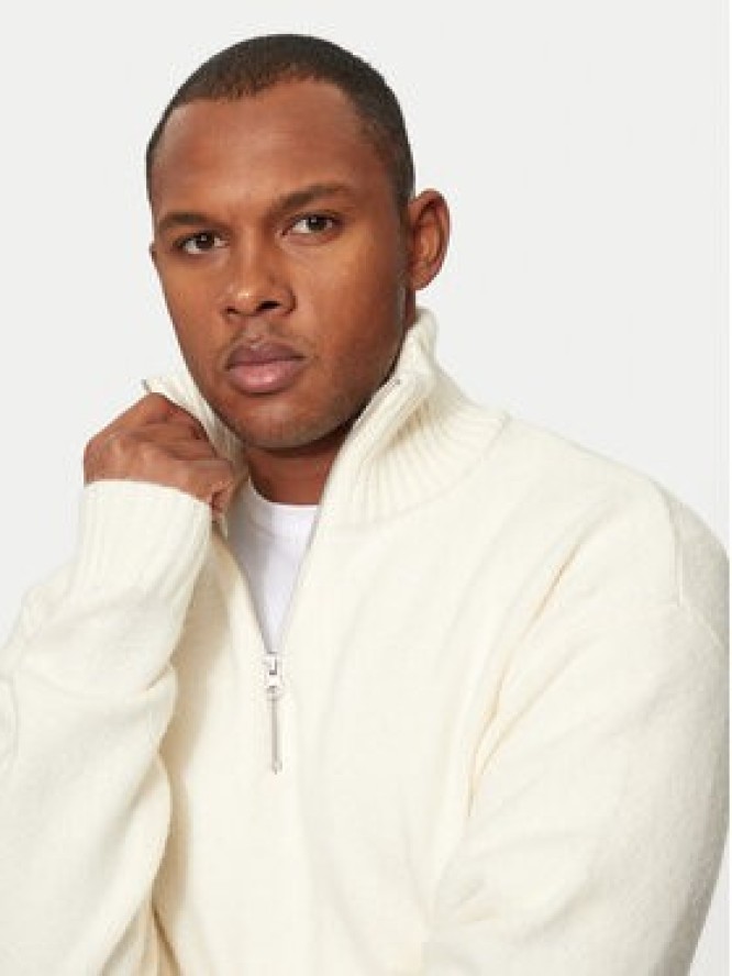 Jack & Jones Sweter Ollie 12241817 Écru Relaxed Fit