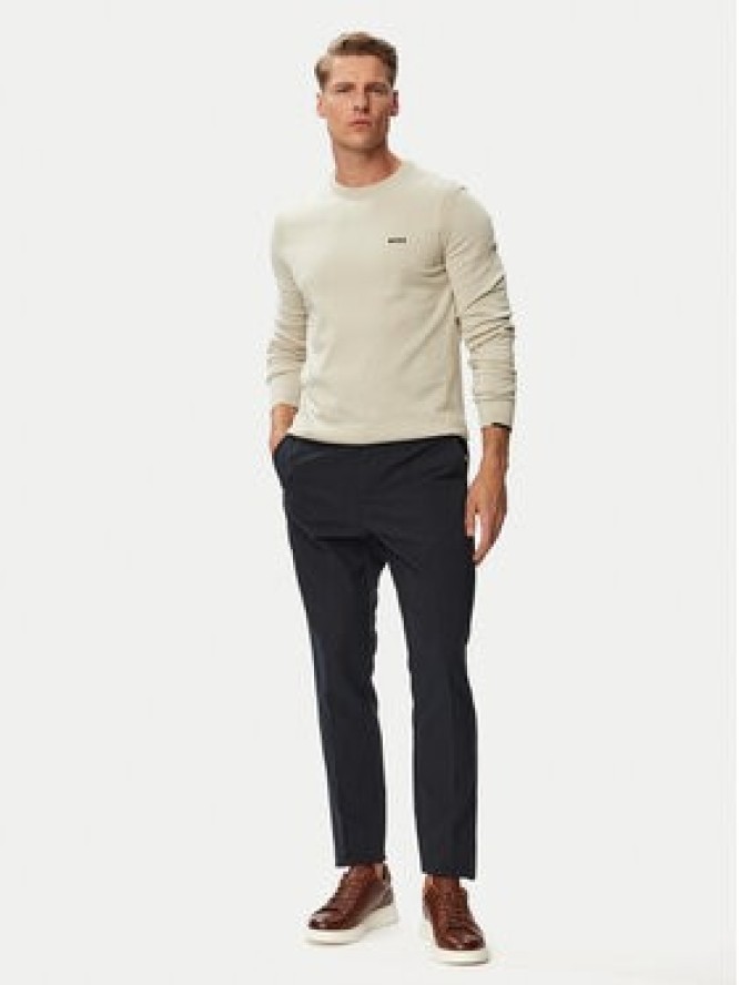 BOSS Sweter KN_Ever-X CN 50556145 Beżowy jasny Regular Fit