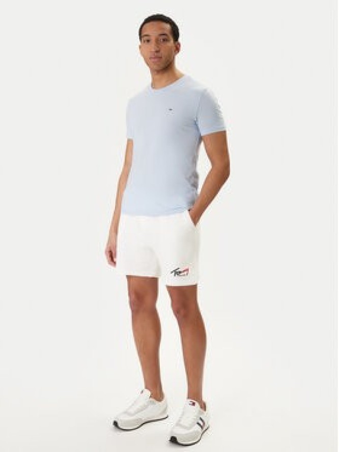 Tommy Jeans T-Shirt DM0DM20363 Błękitny Slim Fit