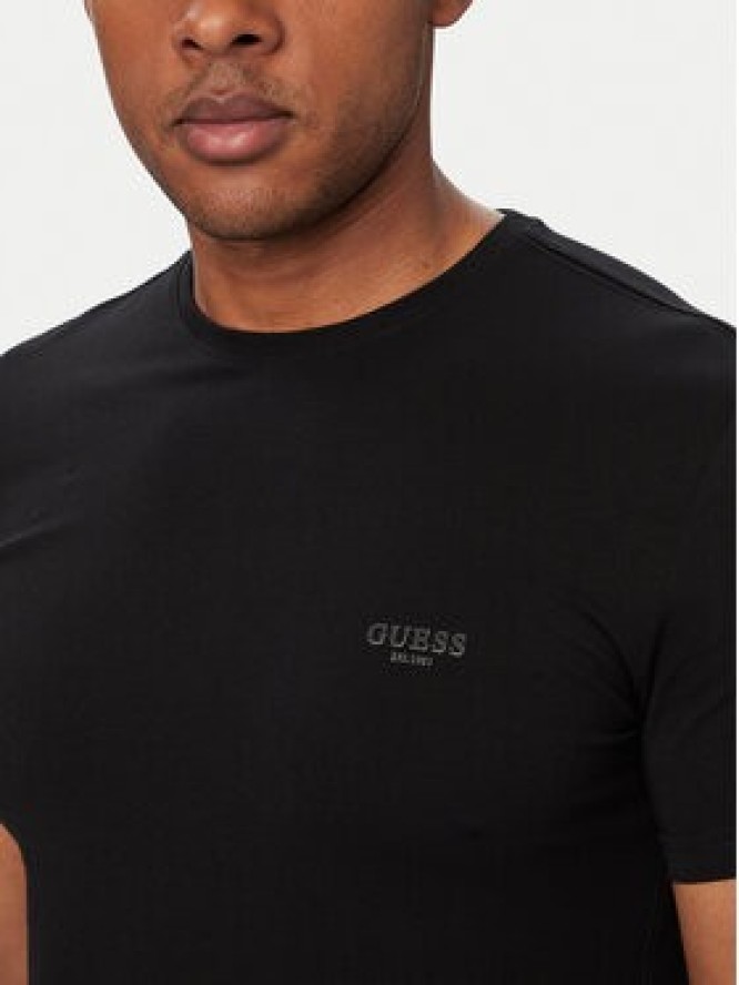 Guess T-Shirt M6YI24 K3728 Czarny Extra Slim Fit
