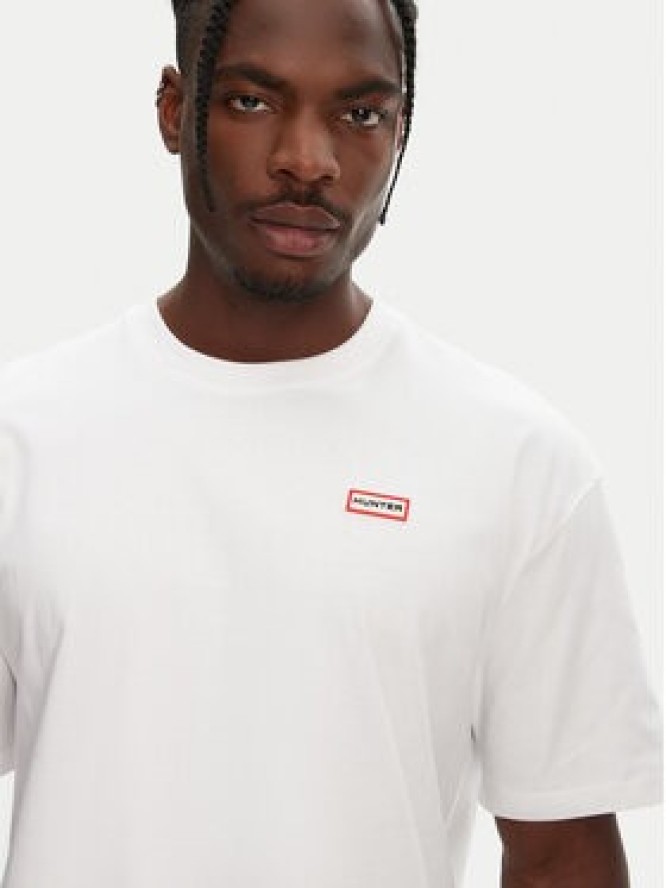 Hunter T-Shirt Rasputin HARM0057251 Biały Relaxed Fit