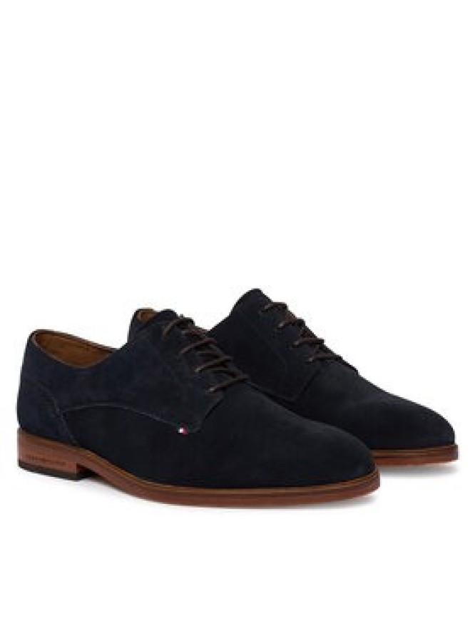 Tommy Hilfiger Półbuty Hilfiger Suede Dress Shoe FM0FM05776 Granatowy