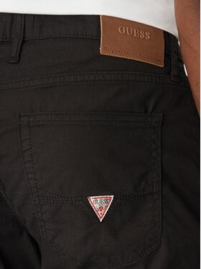 Guess Spodnie materiałowe M5RAS2 WGXW1 Czarny Slim Fit