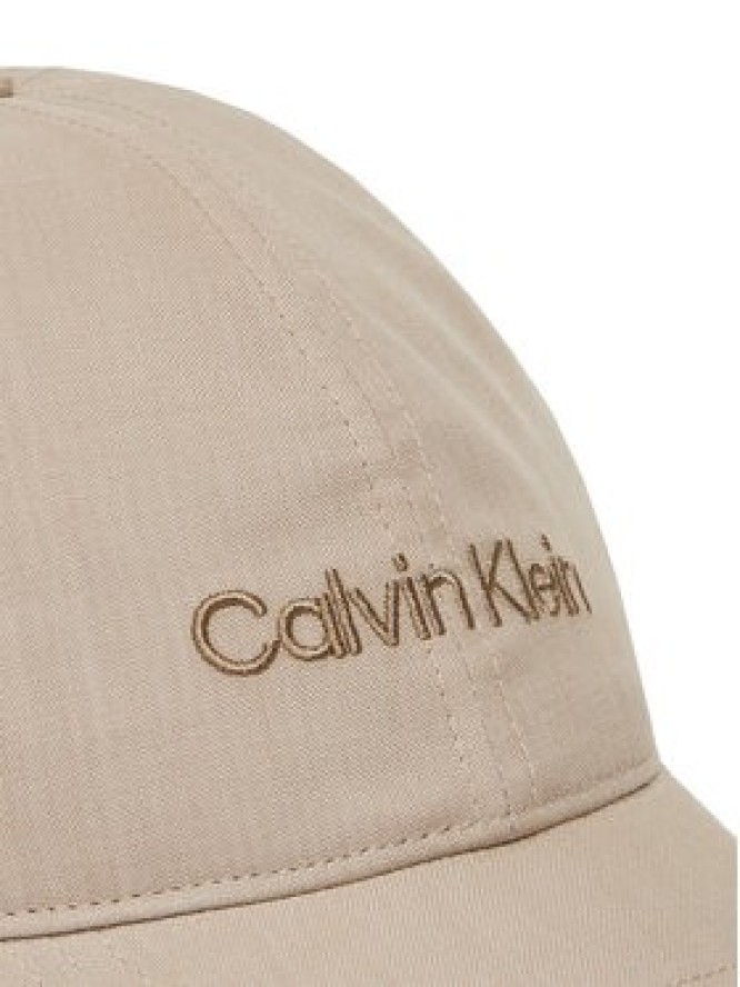 Calvin Klein Czapka z daszkiem Emb Logo LV04D5024G Beżowy
